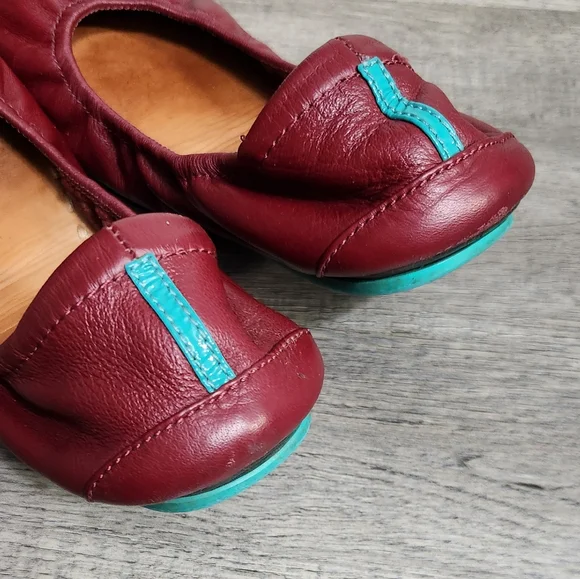 Tieks Gavrieli Ballet Flats Burgundy Red Leather Flats - Picture 7 of 15